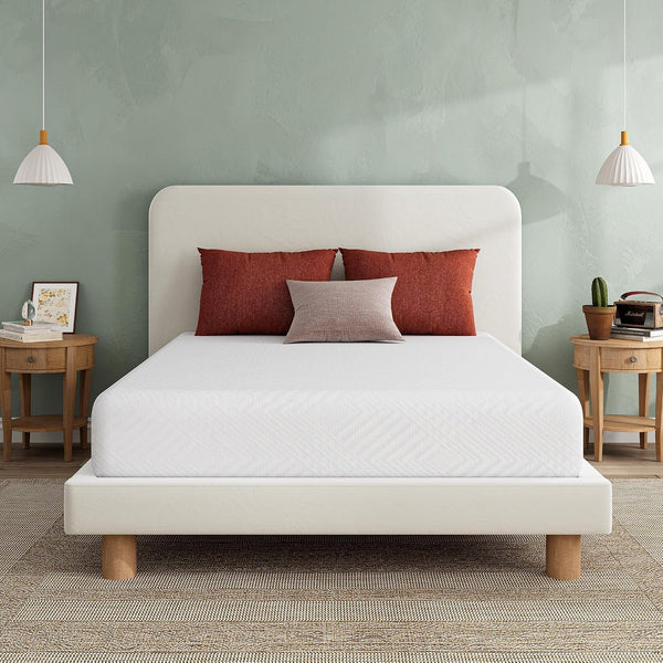 EGO 6 Inch Full Memory Foam Mattress - Green Tea & Cooling Gel, Medium Firm, Certipur-Us Certified, Double Mattress, 54"X75", White1