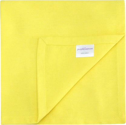 Cloth Dinner Napkins 18X18 In, Set of 12, Yellow8