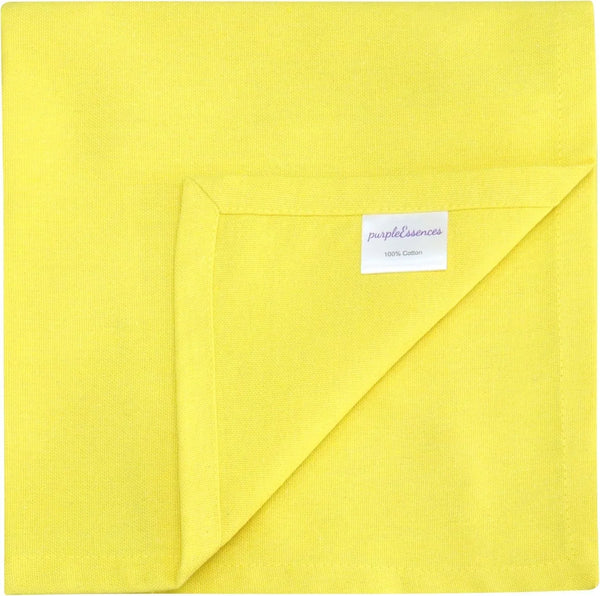 Cloth Dinner Napkins 18X18 In, Set of 12, Yellow8