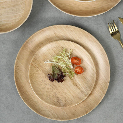 Melamine Dinnerware Set - 12Pcs Dinnerware Set Indoor and Outdoor Use, Bamboo Pattern Dishes Dinnerware Set for 4,Dishwasher Safe (Wood Grain)8