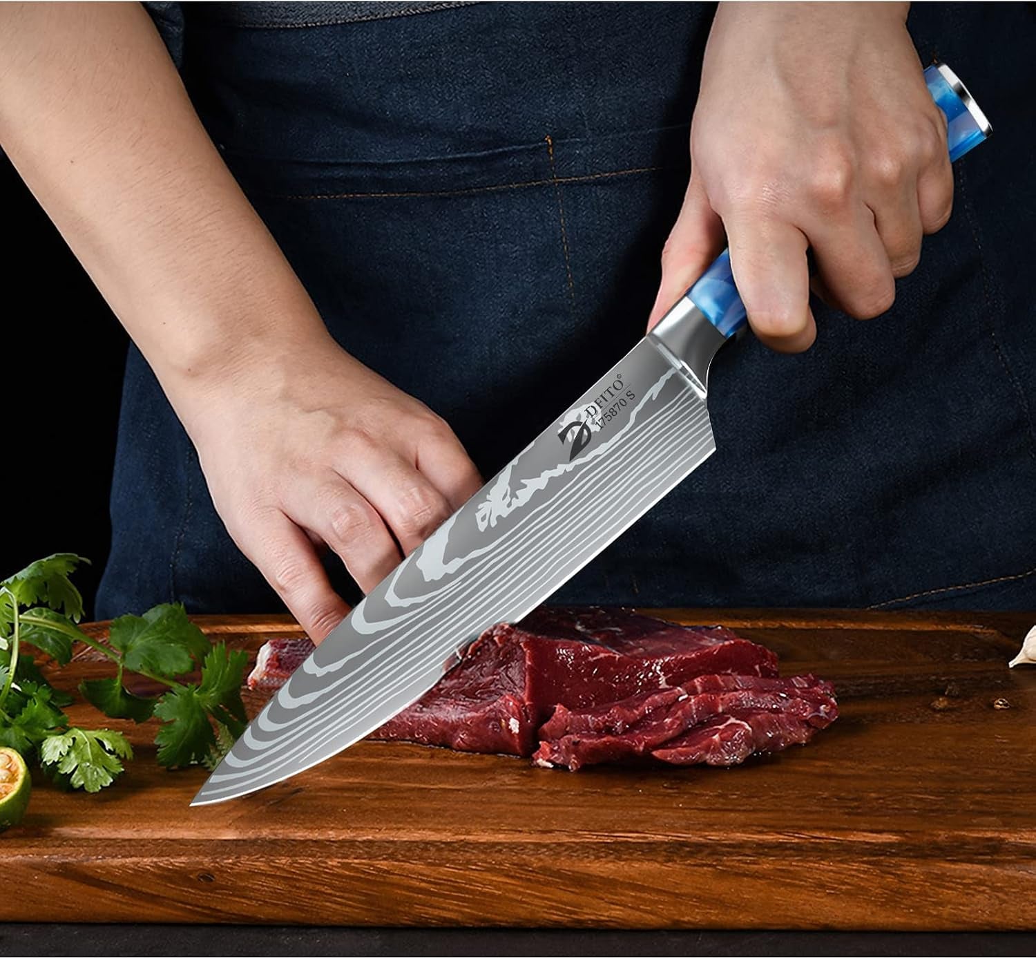chef-knife-sets-with-roll-bag-9-pieces-professional-knife-set-high-carbon-stainless-steel-kitchen-chef-knife-set-with-sharpener-blue-resin-handle-kitchen-home-cooking-dishwasher-safe