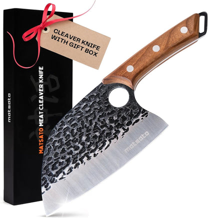 Cleaver Knife – Japanese Steel Cooking Butcher Knife for Meat & Vegetables Chopping, 5.8 Inch Kitchen Knife, Kitchen Gift for Men & Women1