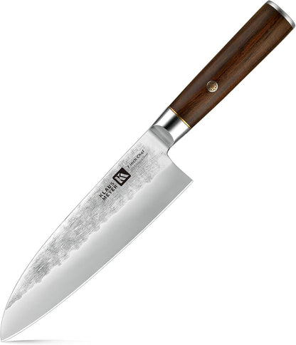 Chef Knife 7 Inch Kitchen Knife Razor Sharp Santoku Knife - 7Cr17Mov Japanese Chefs Knife, Gift for Her Him1