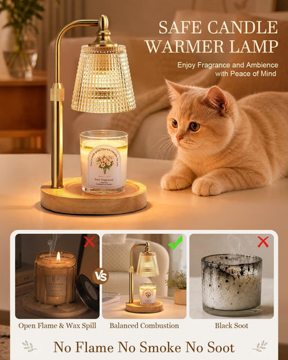 Candle Warmer Lamp with Timer,Birthday Gifts for Women Mom Home Decor4