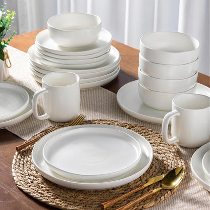 Stoneware Dinnerware Sets for 4,12Pcs Ceramic Plates and Bowls Sets6