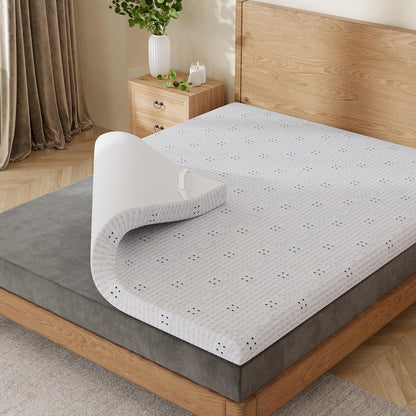 3 Inch Gel Infused Memory Foam Mattress Topper Queen Size, White1
