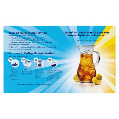 Lipton Unsweetened Iced Tea Bags, Gallon-Sized Zero Calories, 24 Total Tea Bags12