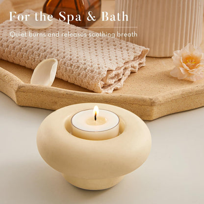 Unscented Soy Tea Lights Candles 50 Pack Bulk,4 Hour Clean Burn Tea Candles6