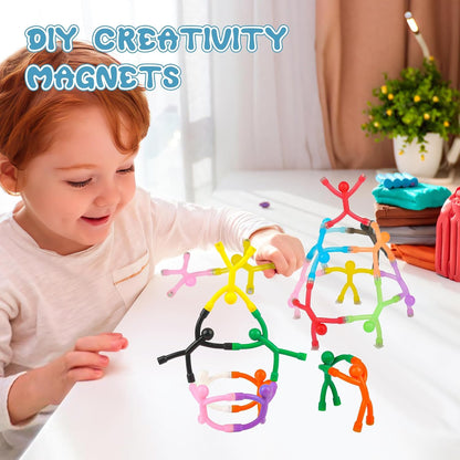 30Pcs Magnet Men, Magnetic Travel Toys, Cute Fidget Toys for Kids | Fun Magnet Airplane Car Road Trip Toddlers Activities Essential, Magnetic People Building Figures Decorative Gifts Stuffers5
