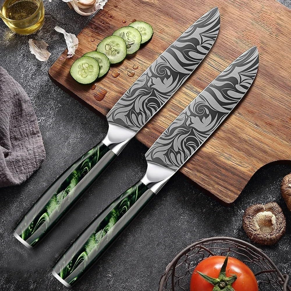meat-cleaver-5-inch-kitchen-knives-laser-damascus-pattern-santoku-knife-meat-cleaver-slicing-utility-knives-resin-handle3pcs