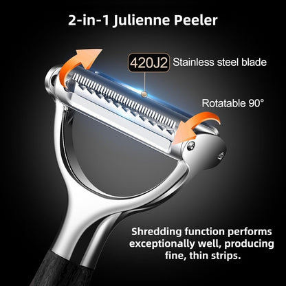 2-In-1 Julienne Peeler Vegetable Peeler for Kitchen4