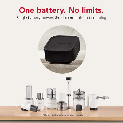 Kitchenaid GO Cordless Top down Chopper, Battery Sold Separately, KTCR350 | Cordless, 3.5 Cup Capacity, One-Touch Control, Battery Sold Separately, Porcelain White4