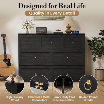 Queen Murphy Bed with Hidden Storage, Farmhouse Cabinet Bed with Storage Drawer, RGB LED Lights & Charging Station, Space-Saving Wall Bed with 6 Metal Legs, Black9