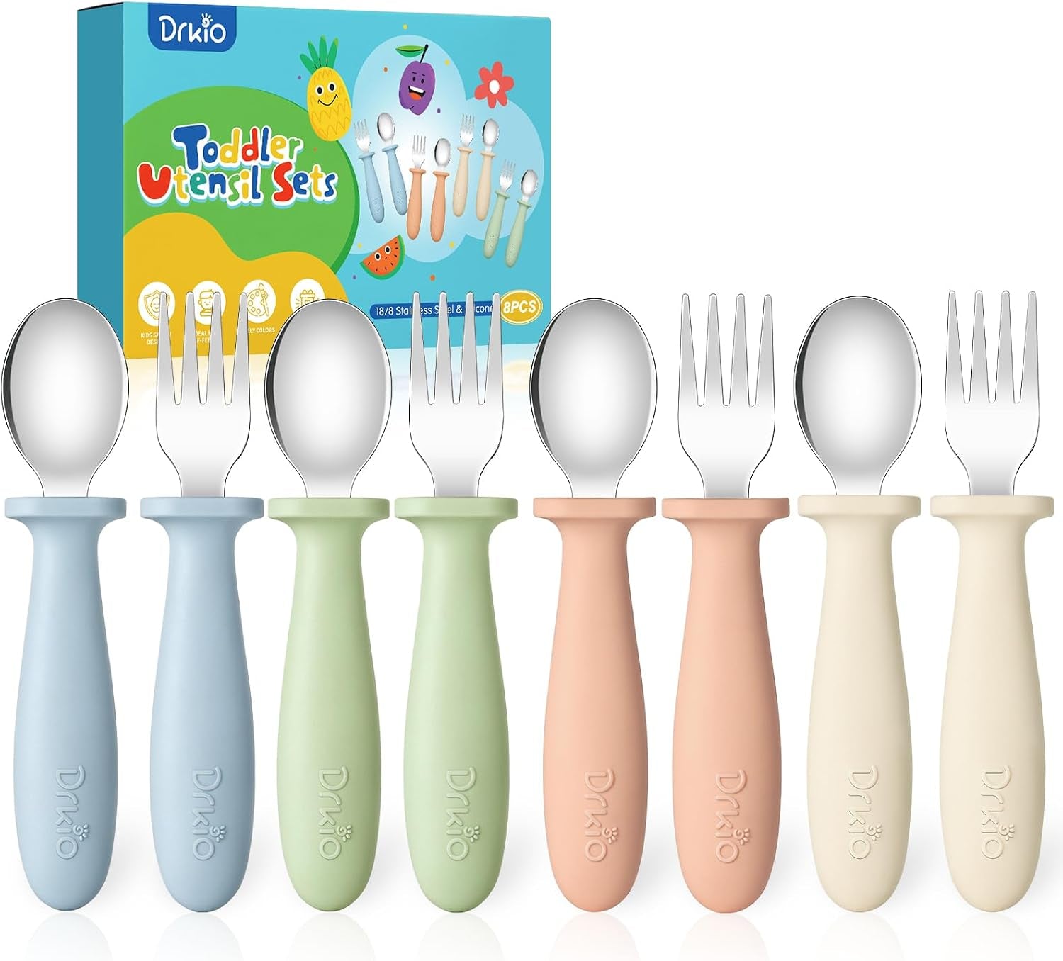8-pcs-toddler-utensils-set-kids-silverware-with-forks-and-spoons-baby-utensils-with-silicone-handle-anti-choke-design-for-childrens-safe-self-feeding-food-grade-dishwasher-safe-bpa-free