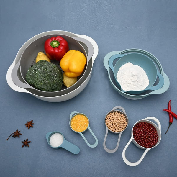 Plastic Nesting Bowls Set, 8 Pieces6