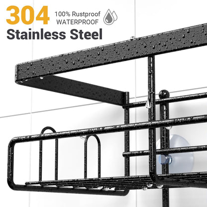 Hanging Shower Caddy over Showerhead - Rustproof No Drill Shower Organizer3