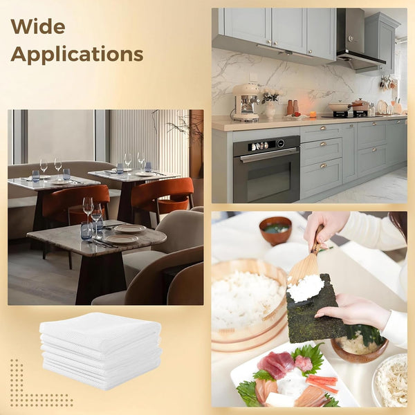 4 Pcs Rice Net, 43.3"×39.4" Sushi Rice Cooking Net, Non-Stick Fine Mesh Rice Cooker Napkins, Tetoron Rice Nets, Cooking Steam Cloths for Homes, Restaurants, Camping6