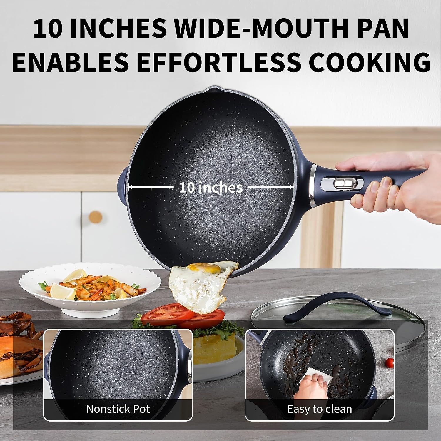 3-quart-electric-hot-pot-wok-nonstick-with-steamer-electric-skillet-1200w-for-dorm-home-gifts-includes-silicone-spatula-multi-cooker