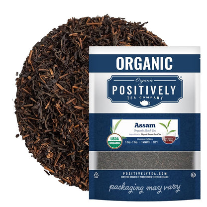 Positively Tea, Organic Assam TGFOP Black Tea, Loose Leaf, 16 Ounce1