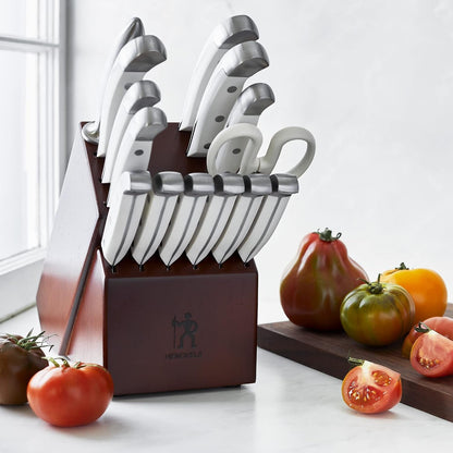 Henckels Statement 15-Pc Knife Set, Razor-Sharp, German Engineered, White | Informed by 100+ Years of Mastery. Dishwasher Safe, Comfortable Grip Ideal for Everyday Cooking. High Quality Stainless Steel2