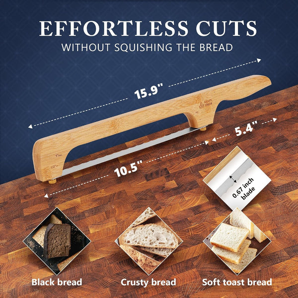 Adjustable Bread Bow Knife with Replacement Blade & Sheath4