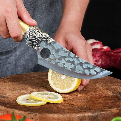 Meat Cleaver Knife, 6INCH Meat Cleaver Hunting Knife Stainless Steel Serbian Kitchen Chef Knife Fish Fruit Vegetables Boning Butcher Knife Scabbard (Color : with Sheath)7