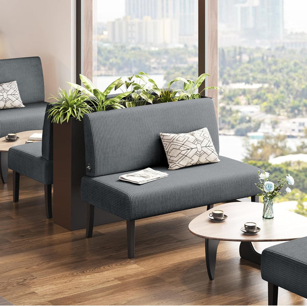 Small Loveseat Armless Sofa Chair with USB Ports, Dark Gray9