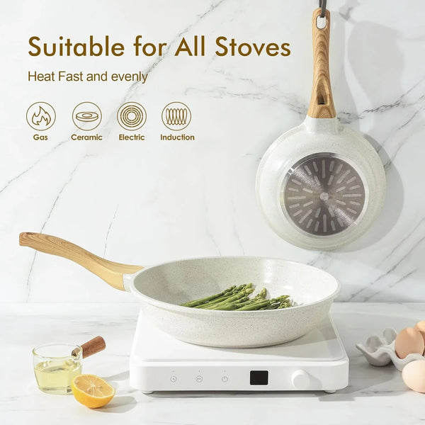 Nonstick Ceramic Frying Pan Skillet, 11 Inch Omelet Pan, Healthy Non Toxic Induction Compatible Egg Pan with Heat Resistant Handle, PTFE and Pfas-Free3