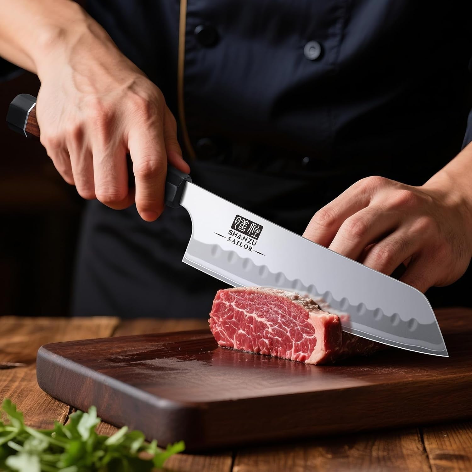 7-inch-japanese-santoku-knife-9-layers-10cr15mov-high-carbon-steel