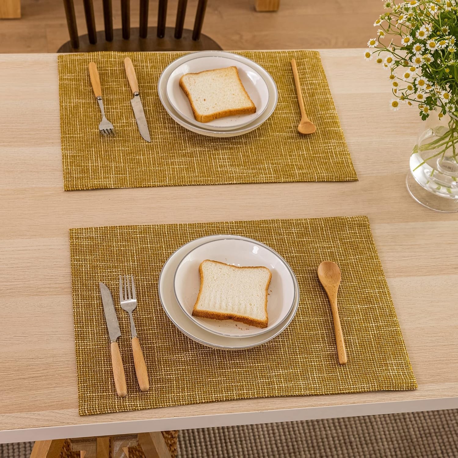 kevin-textile-burlap-linen-placemats-set-of-6-heat-resistant-dining-table-place-mats-washable-kitchen-table-mats-for-dinning-party-holiday-indoor-outdoor-13-x19-inches-honey-yellow