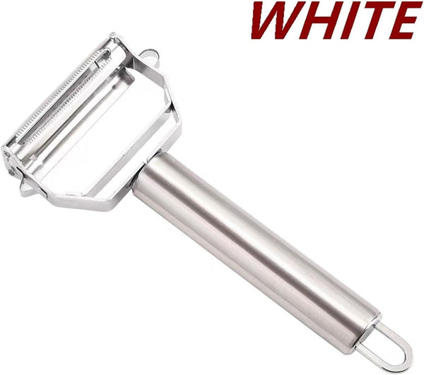 4-In-1 Stainless Steel Grater and Peeler, Double-Head Kitchen Tool(White)2