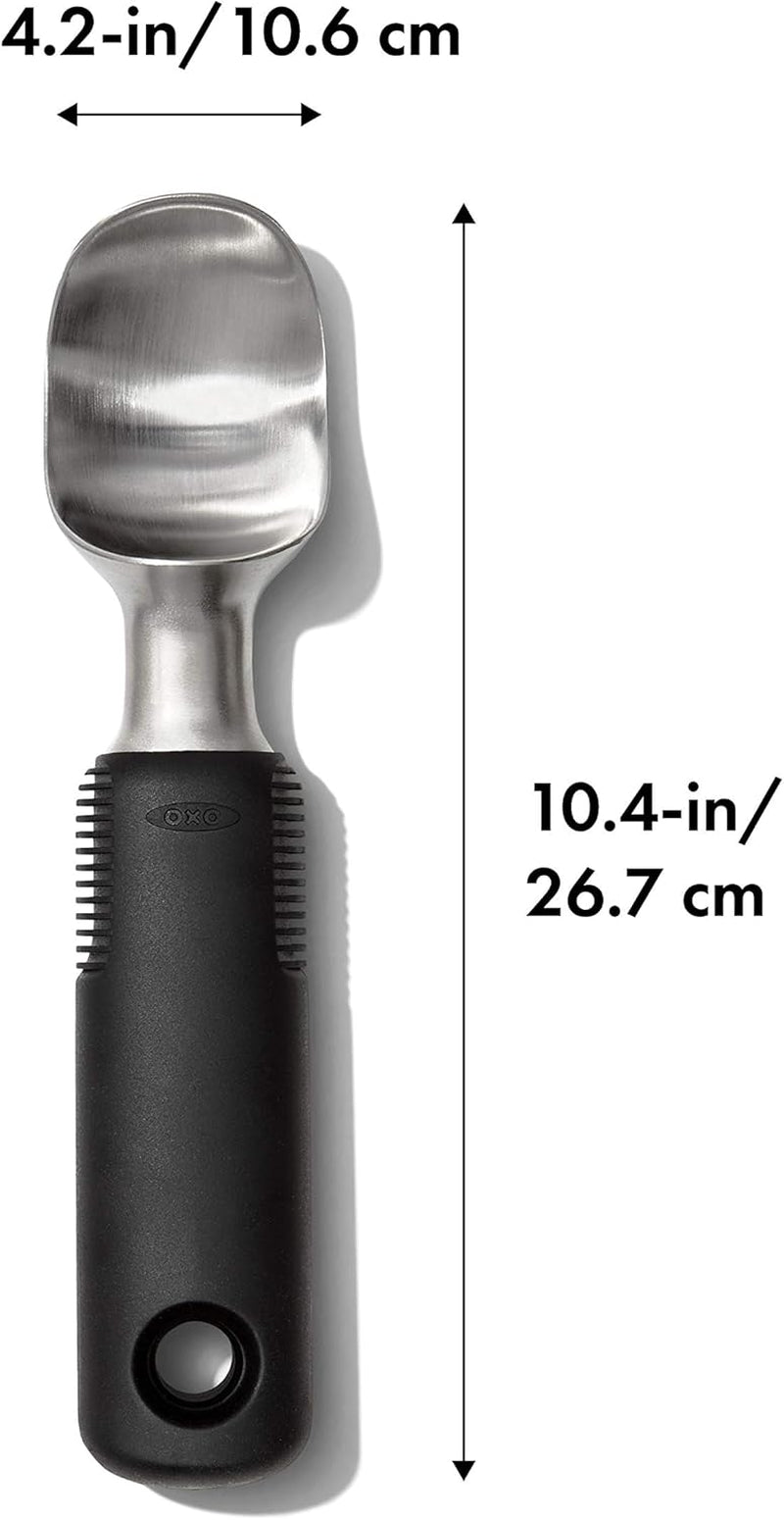 oxo-good-grips-solid-stainless-steel-ice-cream-scoop-curved-head-scoops-hard-ice-cream-scrapes-sides-clean-ideal-for-ice-cream-sorbet-dishwasher-safe