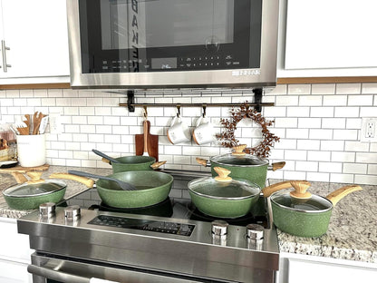 Pots and Pans Set Non Stick, 12 Pcs Kitchen Cookware Sets | Induction Compatible, Granite Nonstick Pans Set for Cooking, 100% PFOA & PFAS Free Non Toxic2
