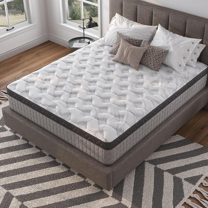 12 Inch Full Size Mattress, Medium Firm Hybrid Gel Memory Foam Mattresses and Individually Pocketed Spring, Motion Isolation, Pressure Relief, Edge Support, Certipur-Us1
