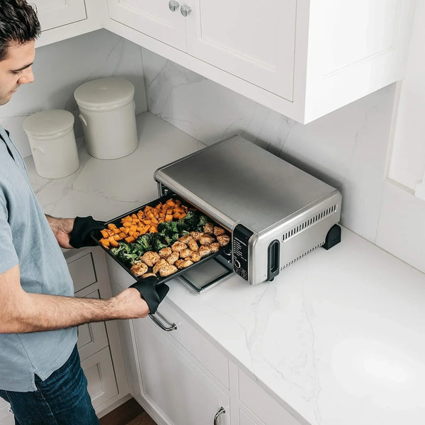 Ninja Digital Air Fry Countertop Oven, 8-In-1, XL, Silver, SP101 | Air Fry, Air Roast, Broil, Bake, Toast, Bagel, Dehydrate, Keep Warm, 1800W, Flip up & Away10