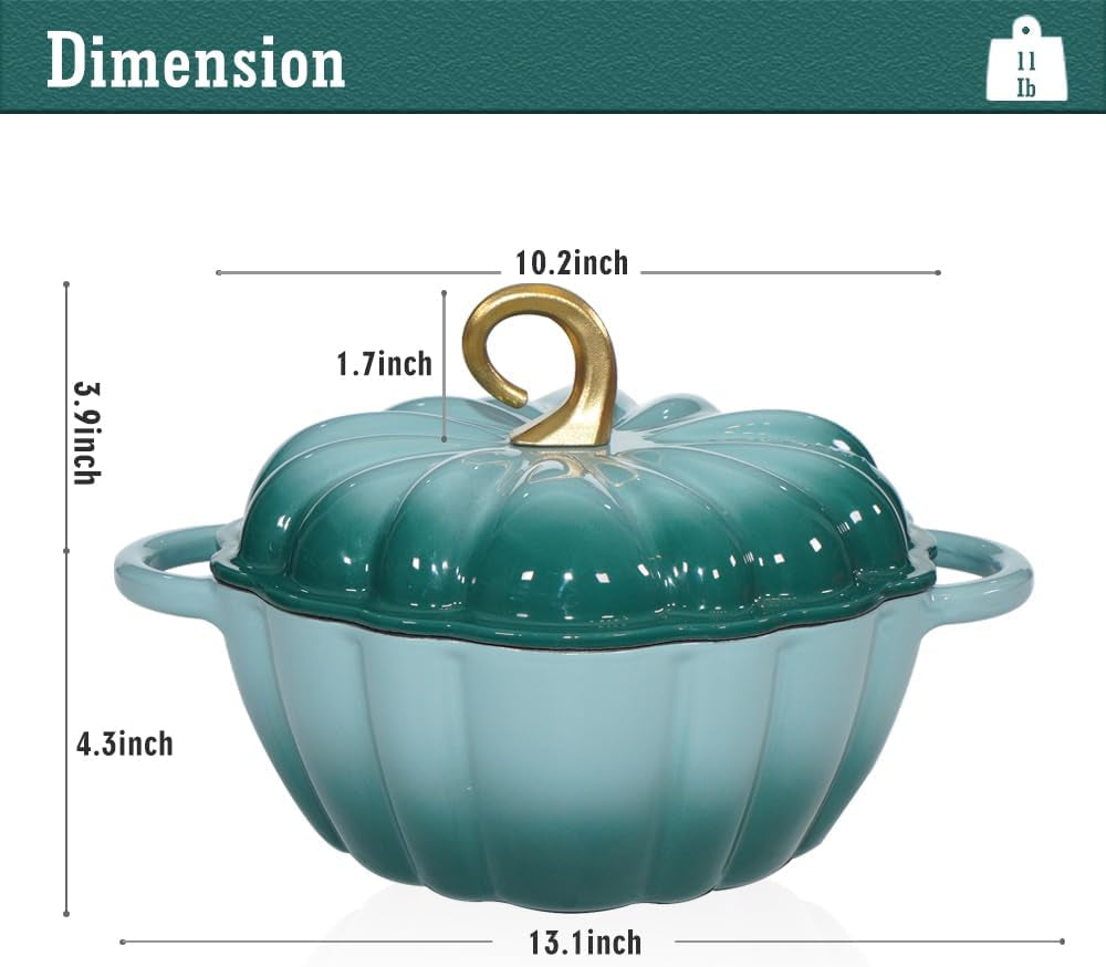 pumpkin-enameled-cast-iron-dutch-oven-with-lid-4-5-qt-dual-handles-and-heavy-duty-pot-oven-safe-up-to-500-f-for-bread-baking-braising-cooking-and-family-gifts-cyan