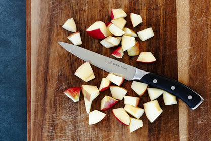 2-Piece Kitchen Knife Set – Ultra Sharp Precision German Stainless Steel Blades, 5” Utility & 3.5” Paring Knife with Ergonomic Handles, Multipurpose for Slicing & Peeling, Black Handle5