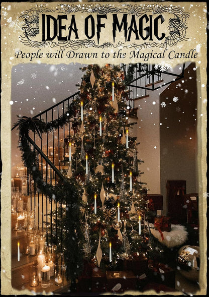 Halloween Decoration Floating Candle with Wand Magic LED Flickering-20Pcs9