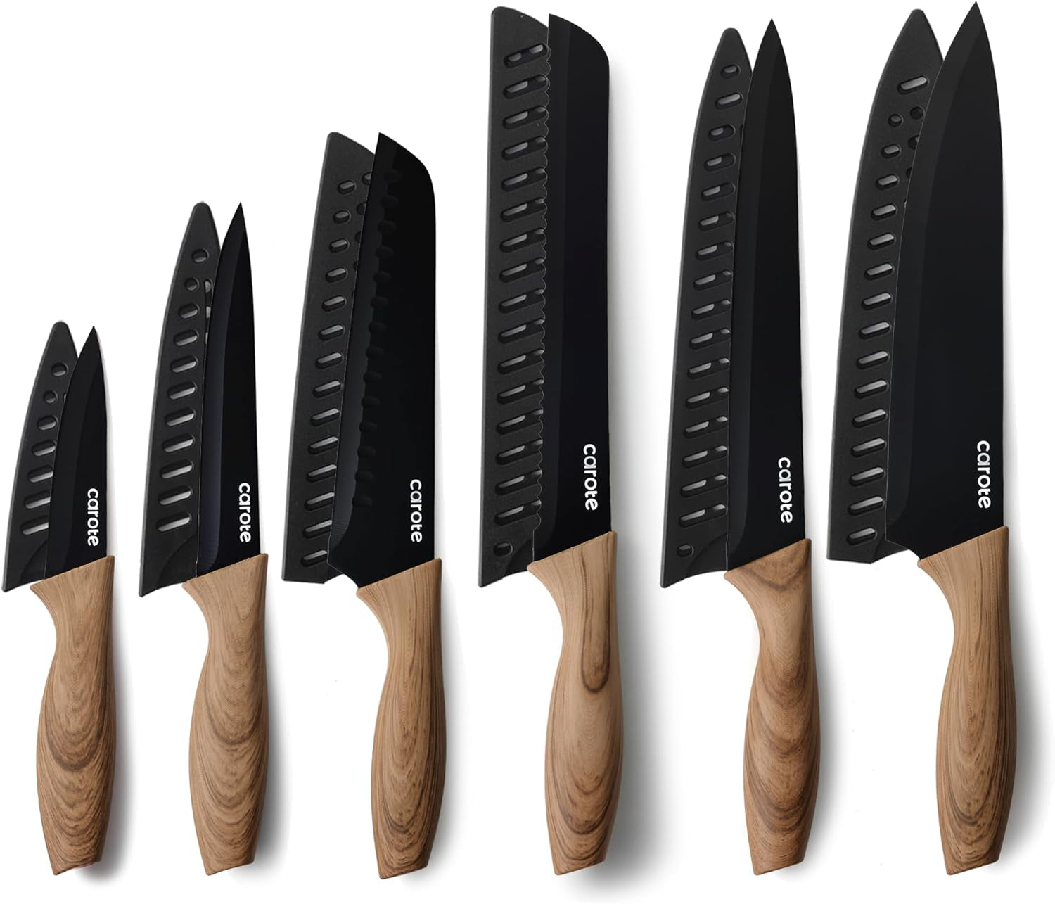 12-piece-knife-set-knives-with-wood-grain-finish-handles-black-6-blade-guards-stainless-steel-blade-ceramic-nonstick-coating-long-lasting-sharpness-rust-resistant-kitchen-camping-rv