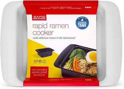 Rapid Ramen Cooker | Microwavable Cookware for Instant Ramen | BPA Free and Dishwasher Safe | Perfect for Dorm, Small Kitchen or Office | Gray, 1 Pack1