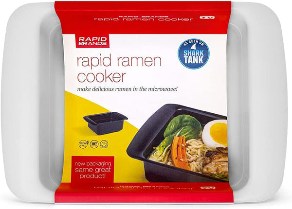 Rapid Ramen Cooker | Microwavable Cookware for Instant Ramen | BPA Free and Dishwasher Safe | Perfect for Dorm, Small Kitchen or Office | Gray, 1 Pack1