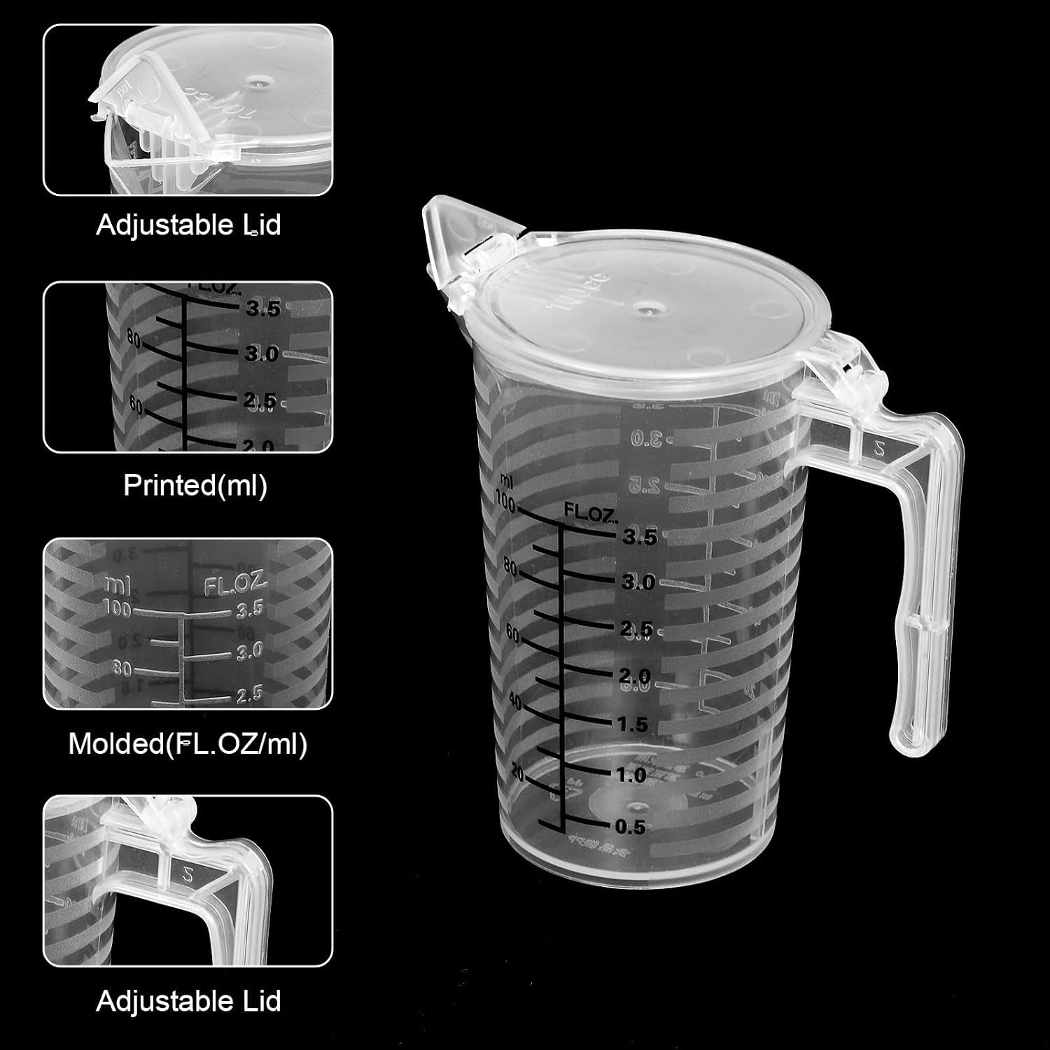 2-pcs-measuring-cup-with-lid-100ml-pp-plastic-ml-oz-measuring-cup-for-liquid-double-sided-graduated-beaker-with-handle-and-spout-for-lab-home-kitchen-3-5oz-100ml