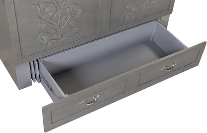 Palermo Murphy Cabinet Chest Bed with Charging Station 6 Inch, Queen (Silver Mist Grey)5