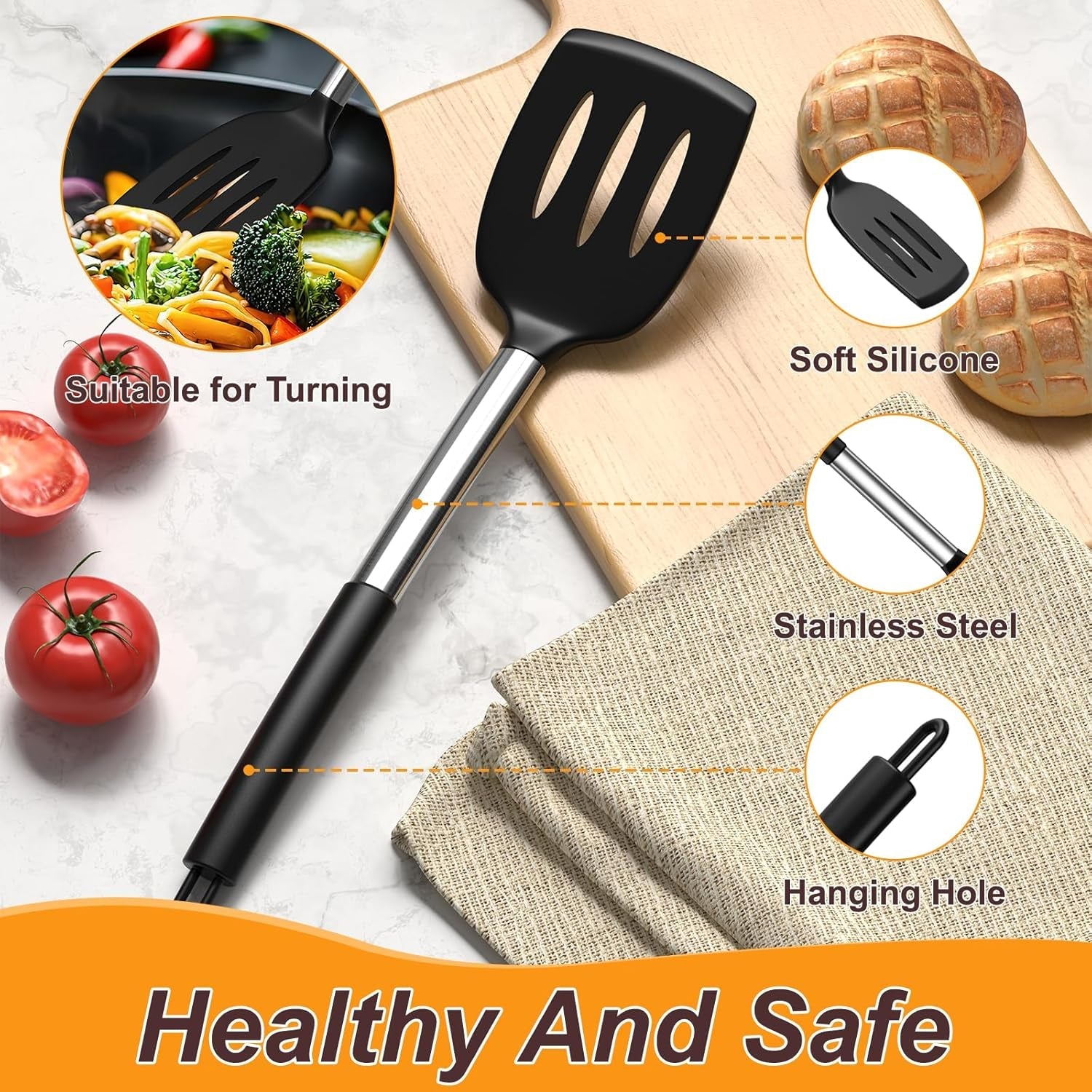 silicone-cooking-utensils-set-4pcs-spatula-and-spoon-set-black
