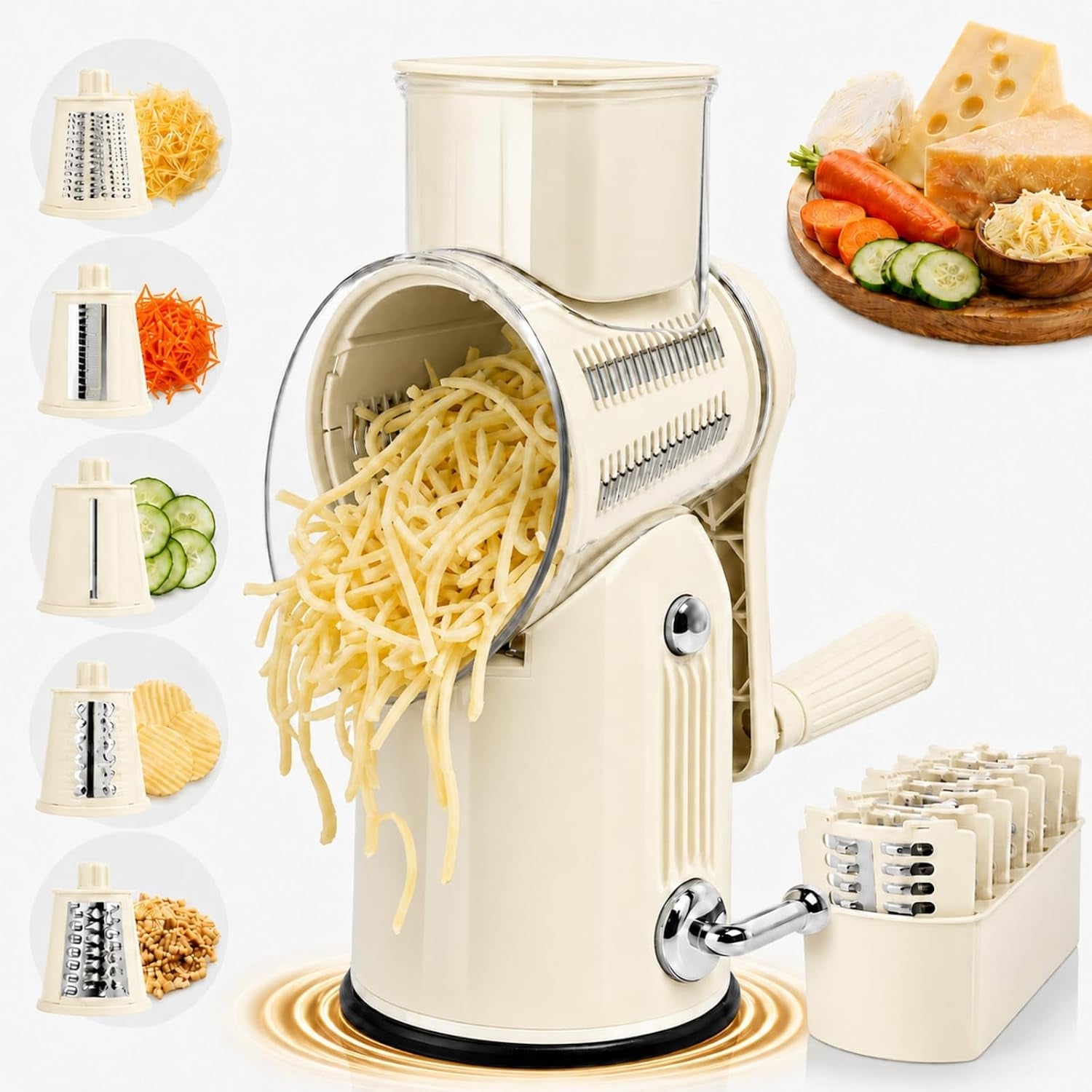 5-in-1-rotary-cheese-grater-and-vegetable-slicer-with-suction-base-white