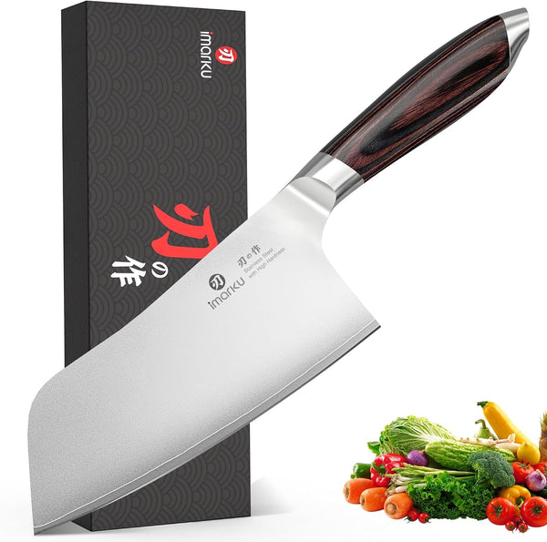 6.3" Meat Cleaver, Japanese High Carbon Steel, Pakkawood Handle1