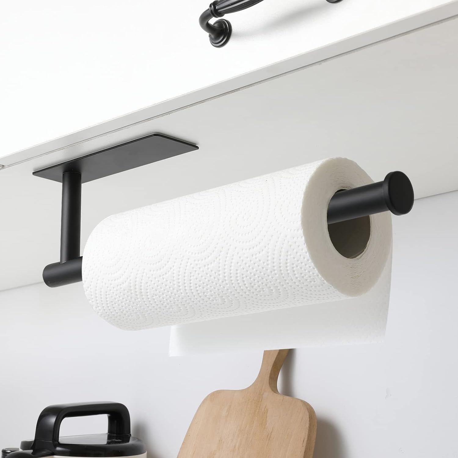 under-cabinet-paper-towel-holder-for-kitchen-adhesive-black