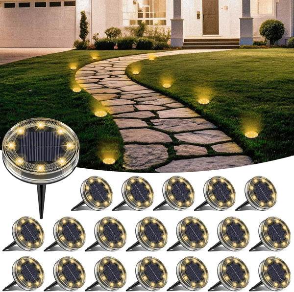20 Pack Solar Ground Lights, Solar Lights Outdoor Waterproof IP681