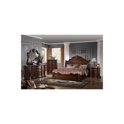 Bathory Traditional Walnut Queen Bed B1003WQ2