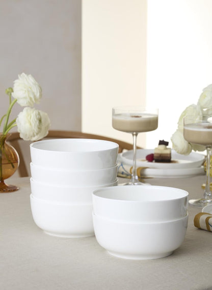 Modern White Porcelain 18-Piece Dinnerware Set for 67